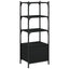 bogreol med 3 hylder 41x30x109,5 cm konstrueret træ sort