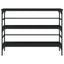 konsolbord 100x32x75 cm konstrueret træ sort