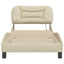 sengeramme uden madras Hvar 90x190 cm stof cremefarvet