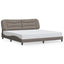 sengeramme uden madras Hvar 200x200 cm stof gråbrun
