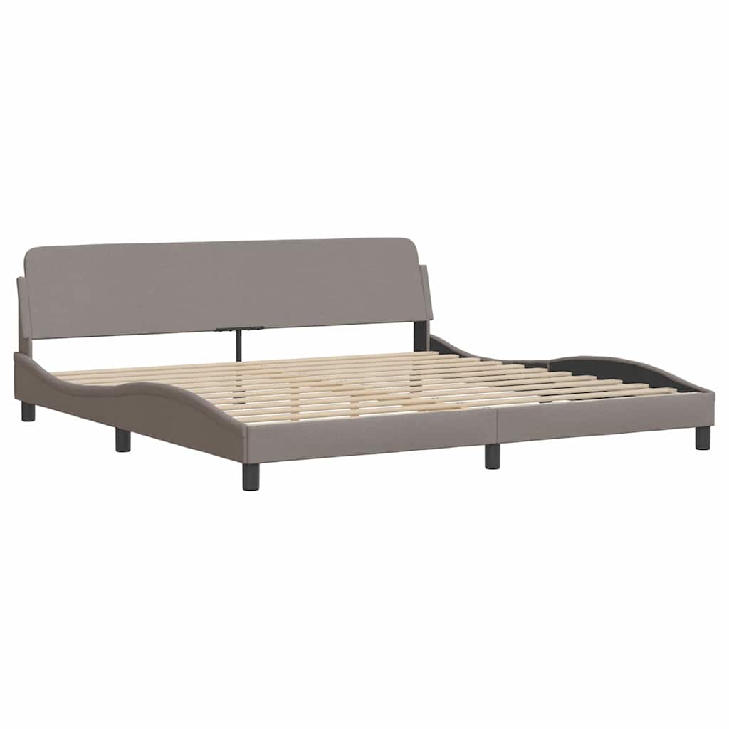 sengeramme uden madras Hvar 200x200 cm stof gråbrun