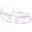 seng med madras Dover 90x190 cm stof cremefarvet