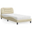 seng med madras Hvar 90x190 cm stof cremefarvet