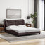 sengeramme med LED uden madras Hvar 160x200 cm stof mørkebrun