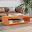 sofabord 110x50x33,5 cm massivt fyrretræ gyldenbrun