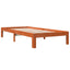 sengeramme uden madras 75x190 cm massivt fyrretræ gyldenbrun