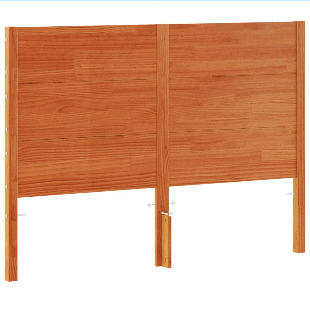 sengegavl 135 cm massivt fyrretræ gyldenbrun