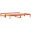daybed med udtræk 90x200 cm massivt fyrretræ gyldenbrun