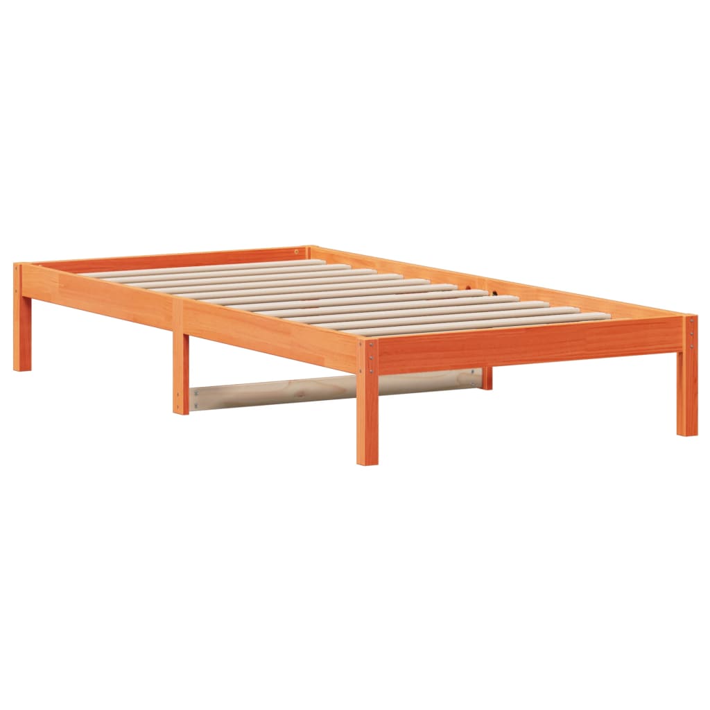daybed uden madras 90x200 cm massivt fyrretræ gyldenbrun