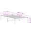 daybed uden madras 90x200 cm massivt fyrretræ gyldenbrun