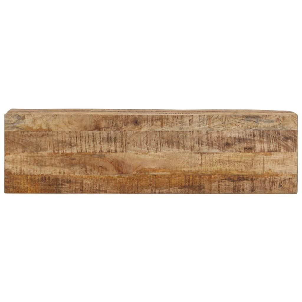 konsolbord 110x30x75 cm massivt ru mangotræ og jern