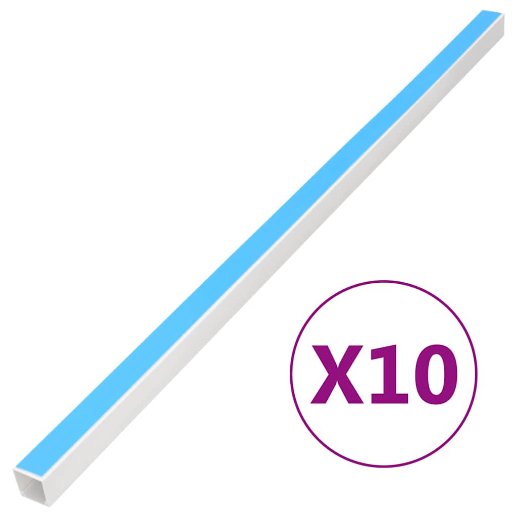 selvklæbende kabelkanal 10x10 mm 10 m PVC