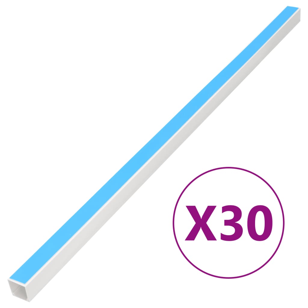 selvklæbende kabelkanal 20x10 mm 30 mm PVC