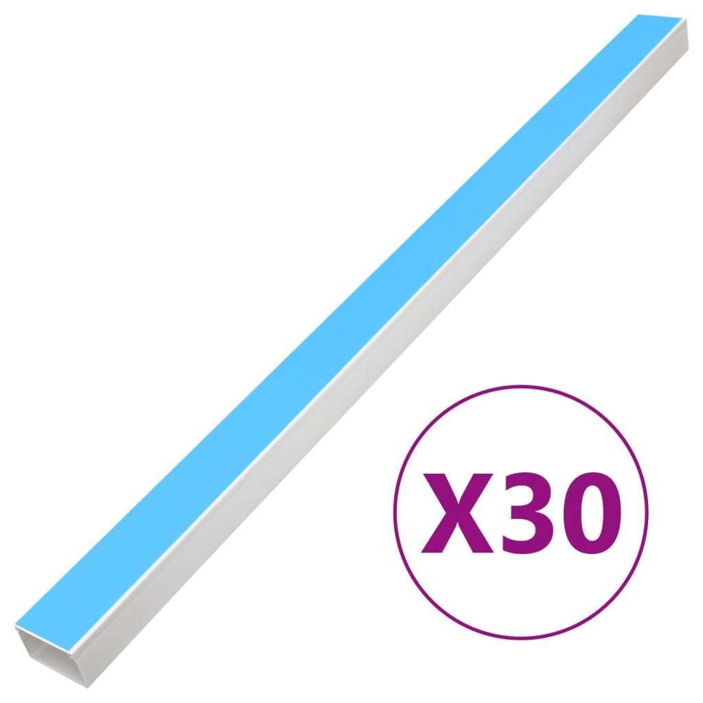 selvklæbende kabelkanal 50x25 mm 30 mm PVC