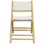 bistrostole 3 stk. foldbare med cremehvide hynder bambus