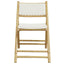 bistrostole 3 stk. foldbare med cremehvide hynder bambus