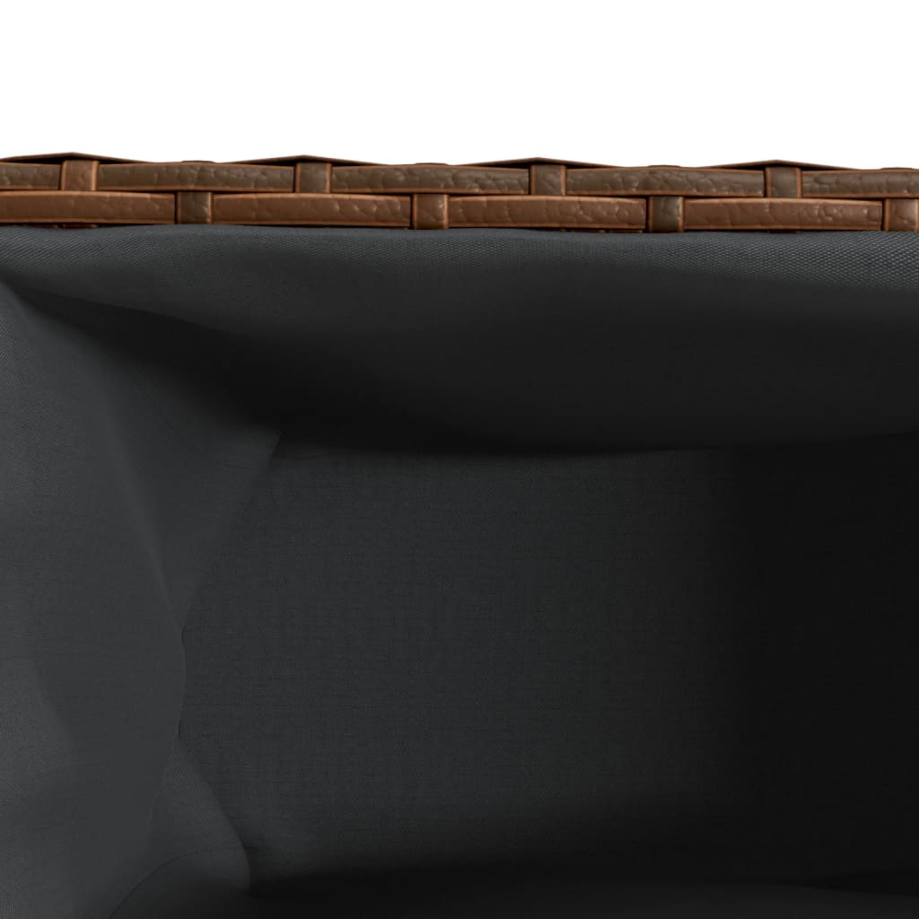 plantekasser 2 stk. med 2 potter 90x20x40 cm polyrattan brun