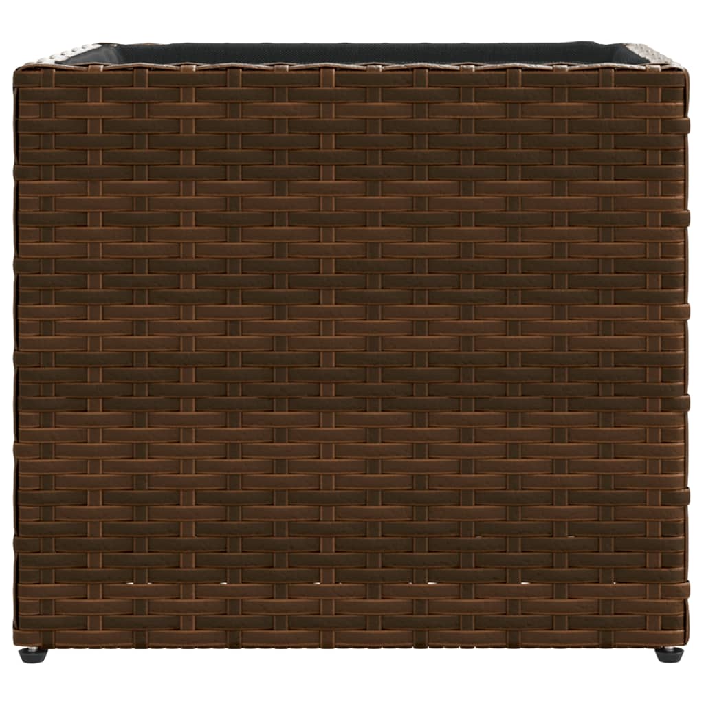 plantekasser 2 stk. 36x30x32 cm polyrattan brun