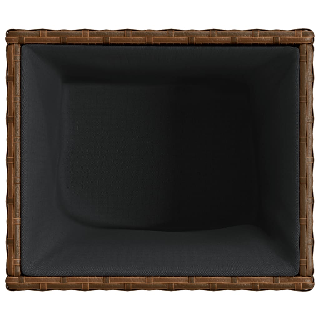 plantekasser 2 stk. 36x30x32 cm polyrattan brun