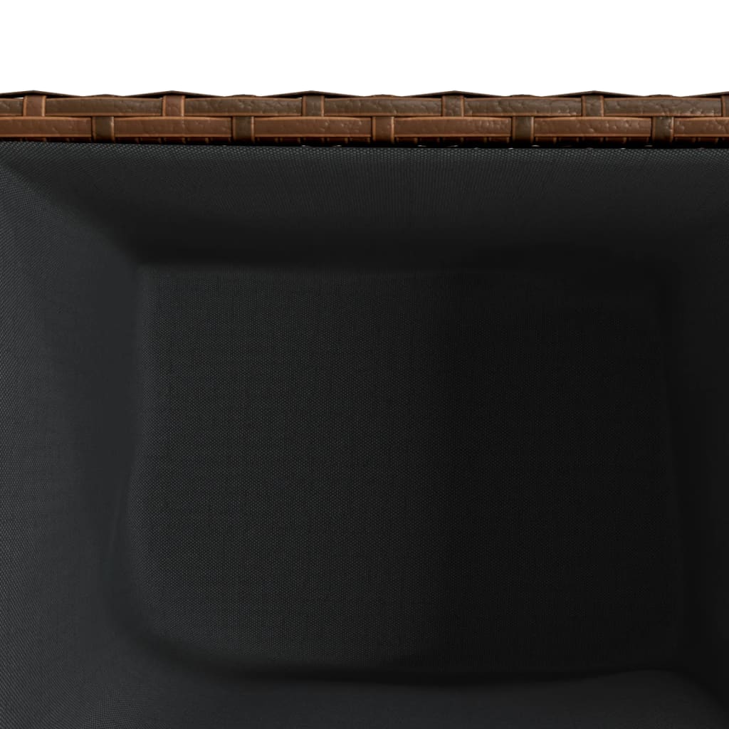 plantekasser 2 stk. 36x30x32 cm polyrattan brun