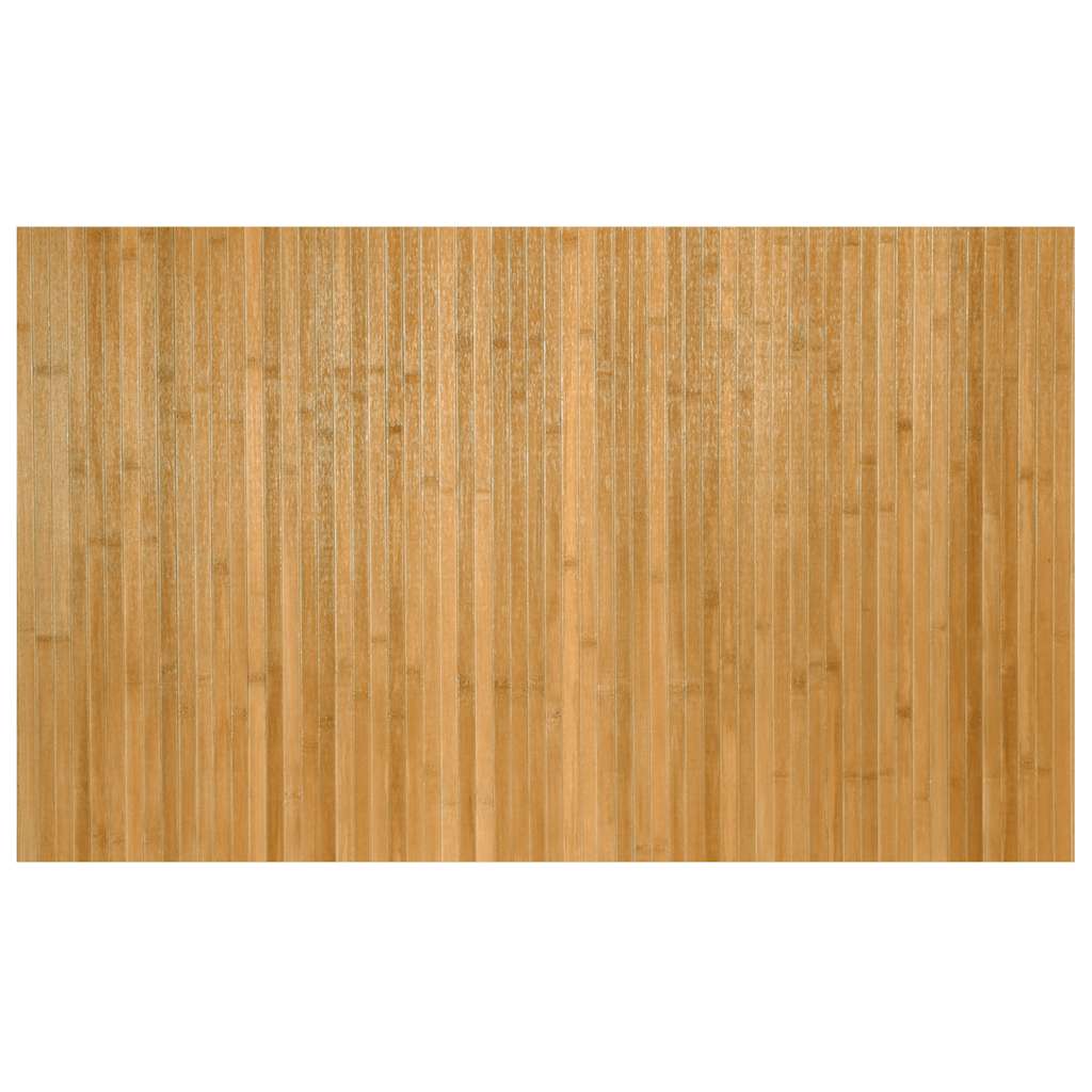 gulvtæppe 60x100 cm rektangulær bambus naturfarvet