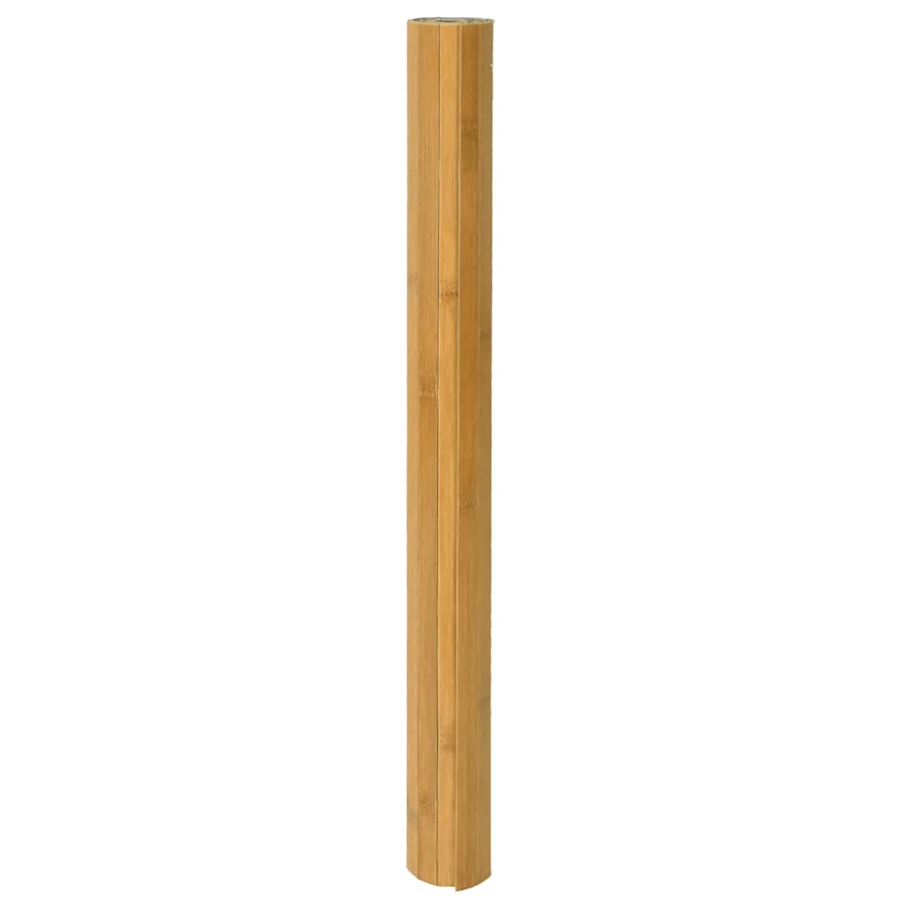 gulvtæppe 60x100 cm rektangulær bambus naturfarvet