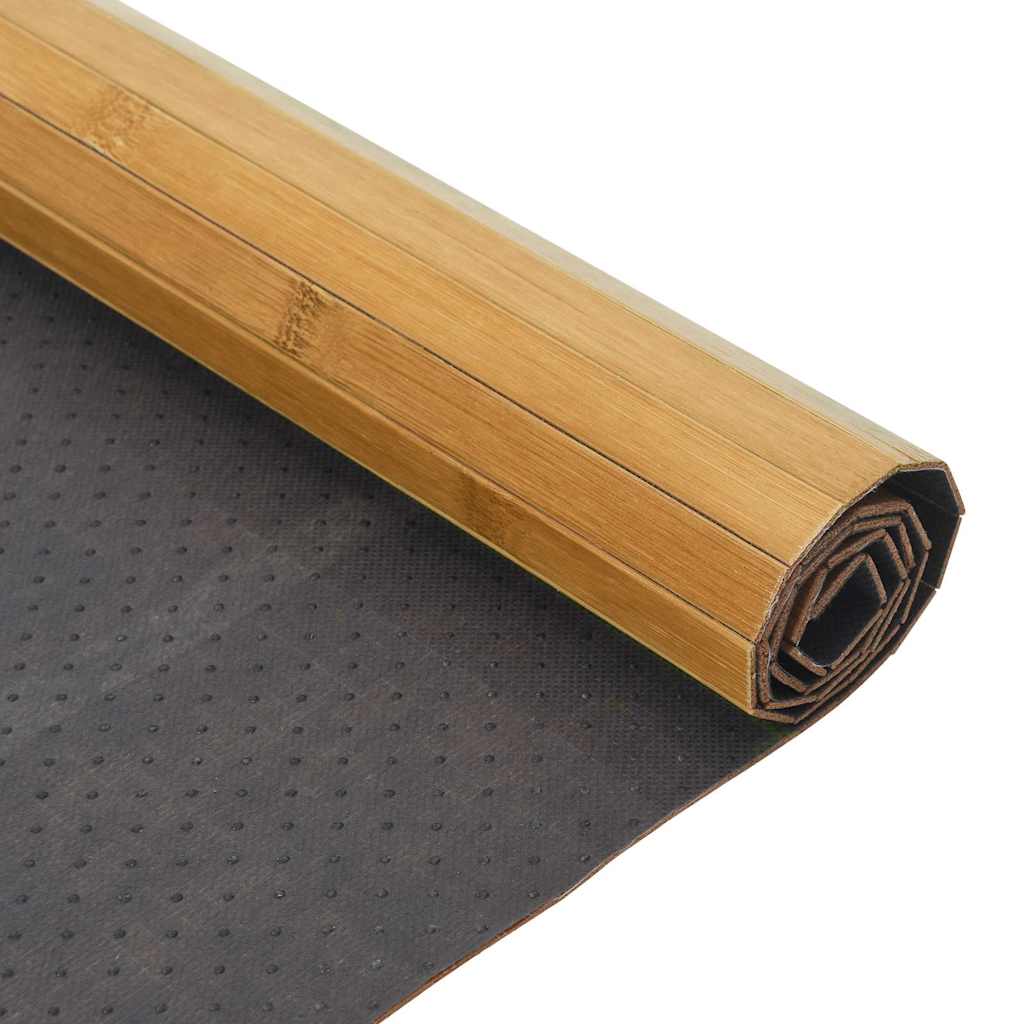 gulvtæppe 60x100 cm rektangulær bambus naturfarvet