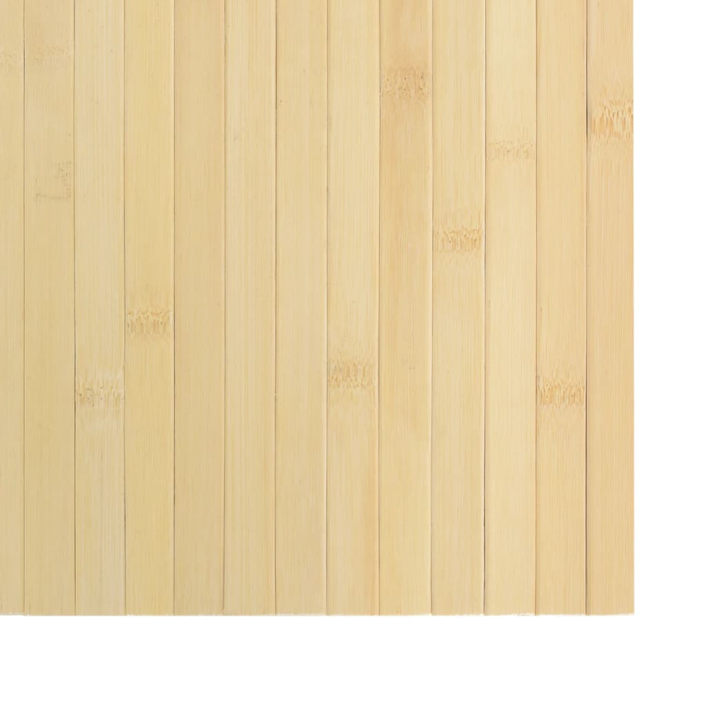 gulvtæppe 60x100 cm rektangulær bambus lys naturfarvet