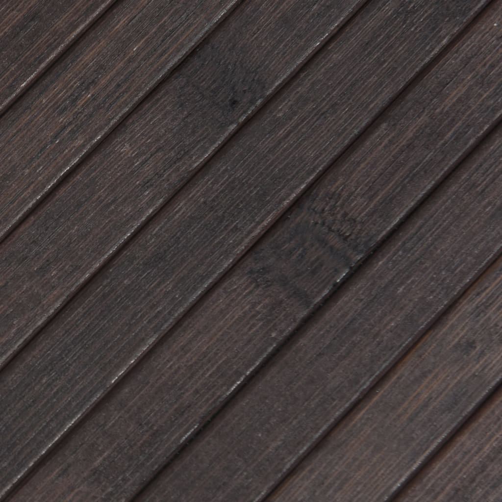 gulvtæppe 60x100 cm rektangulær bambus mørkebrun