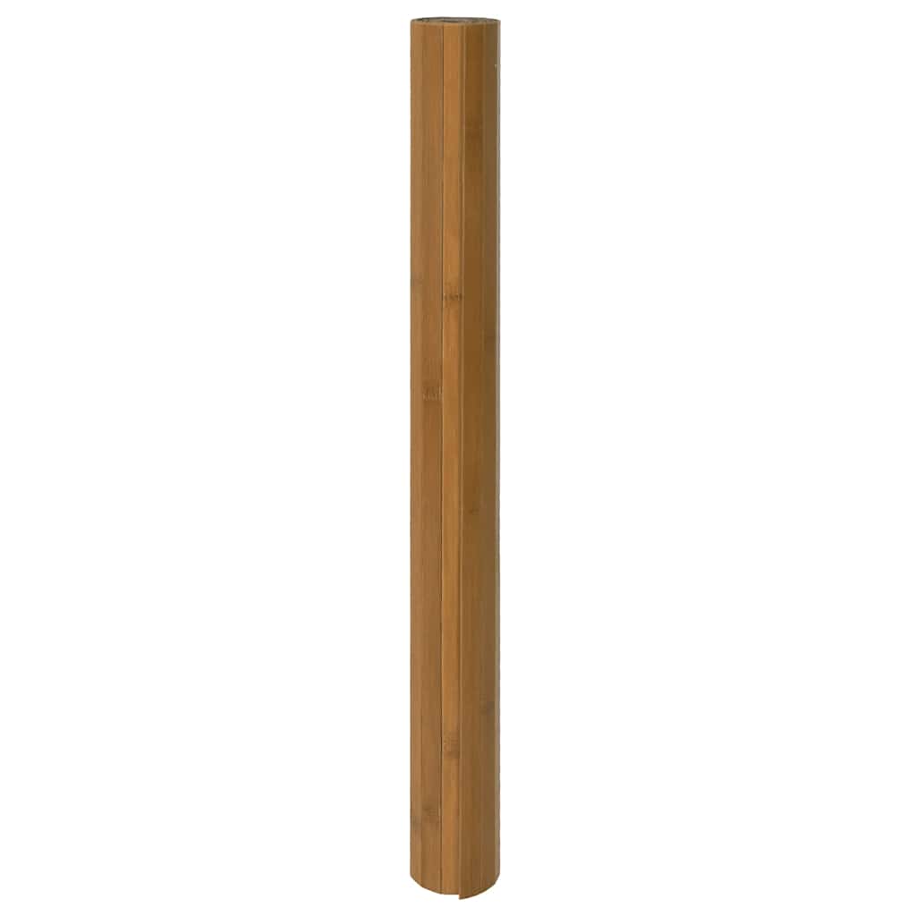 gulvtæppe 60x200 cm rektangulær bambus brun