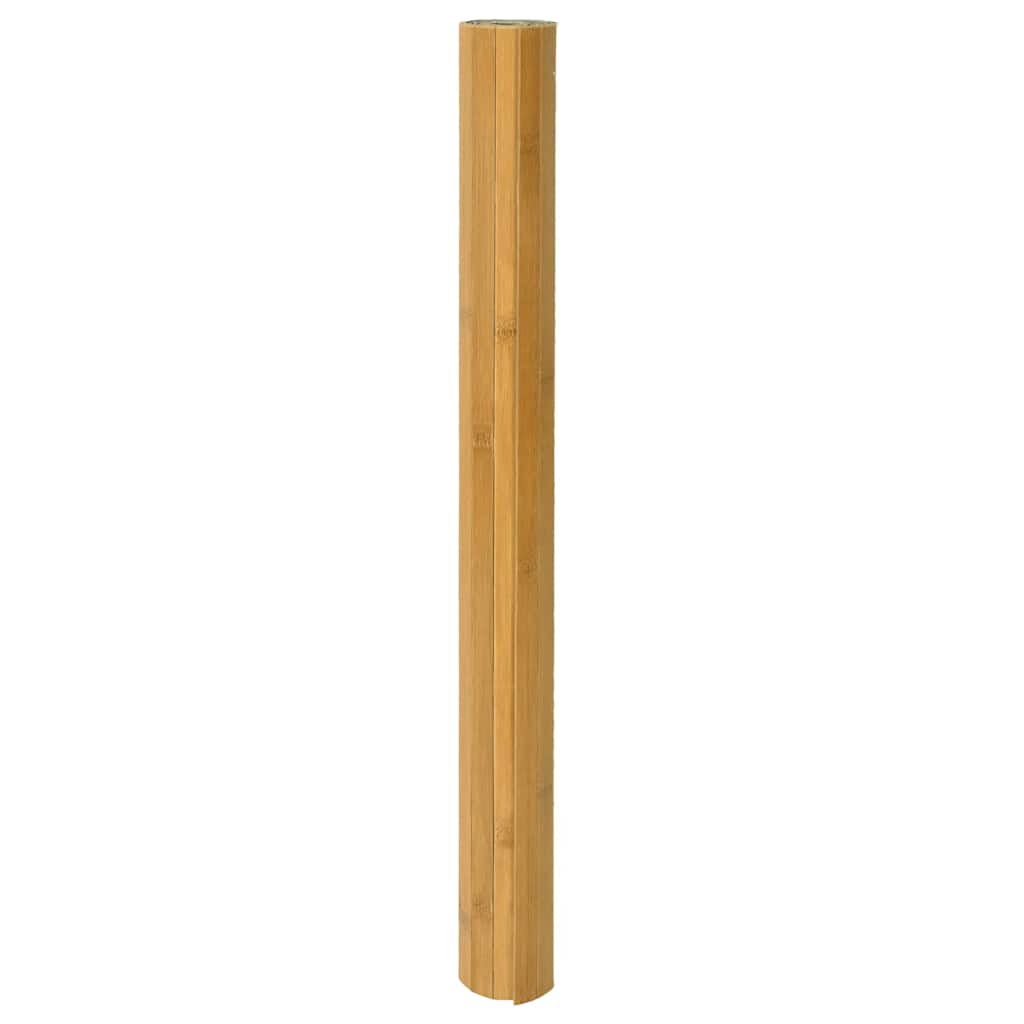 gulvtæppe 60x300 cm rektangulær bambus naturfarvet
