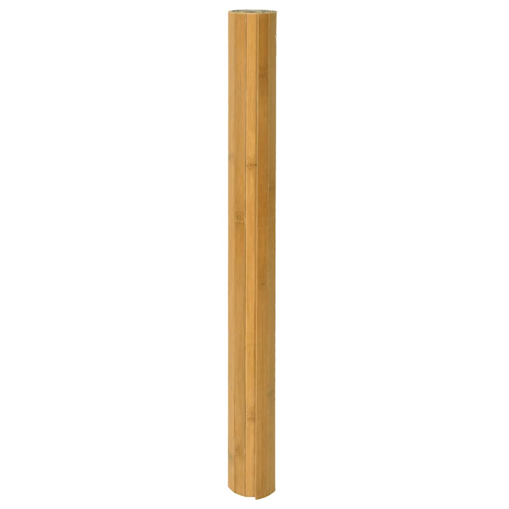 gulvtæppe 60x400 cm rektangulær bambus naturfarvet