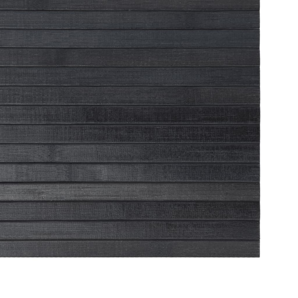 gulvtæppe 60x400 cm rektangulær bambus grå