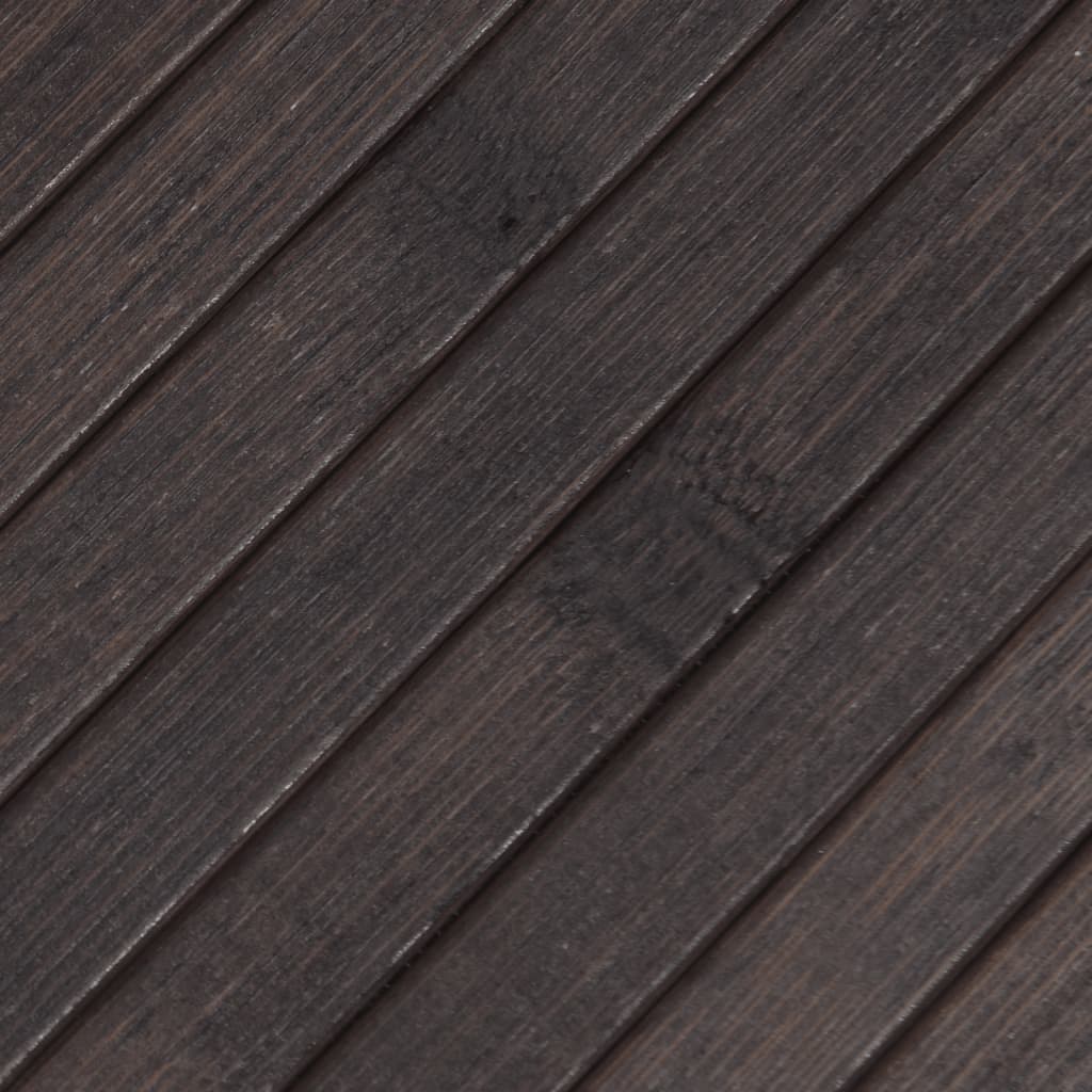 gulvtæppe 60x400 cm rektangulær bambus mørkebrun
