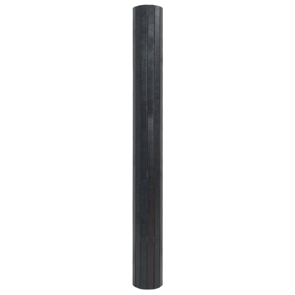 gulvtæppe 70x200 cm rektangulær bambus grå