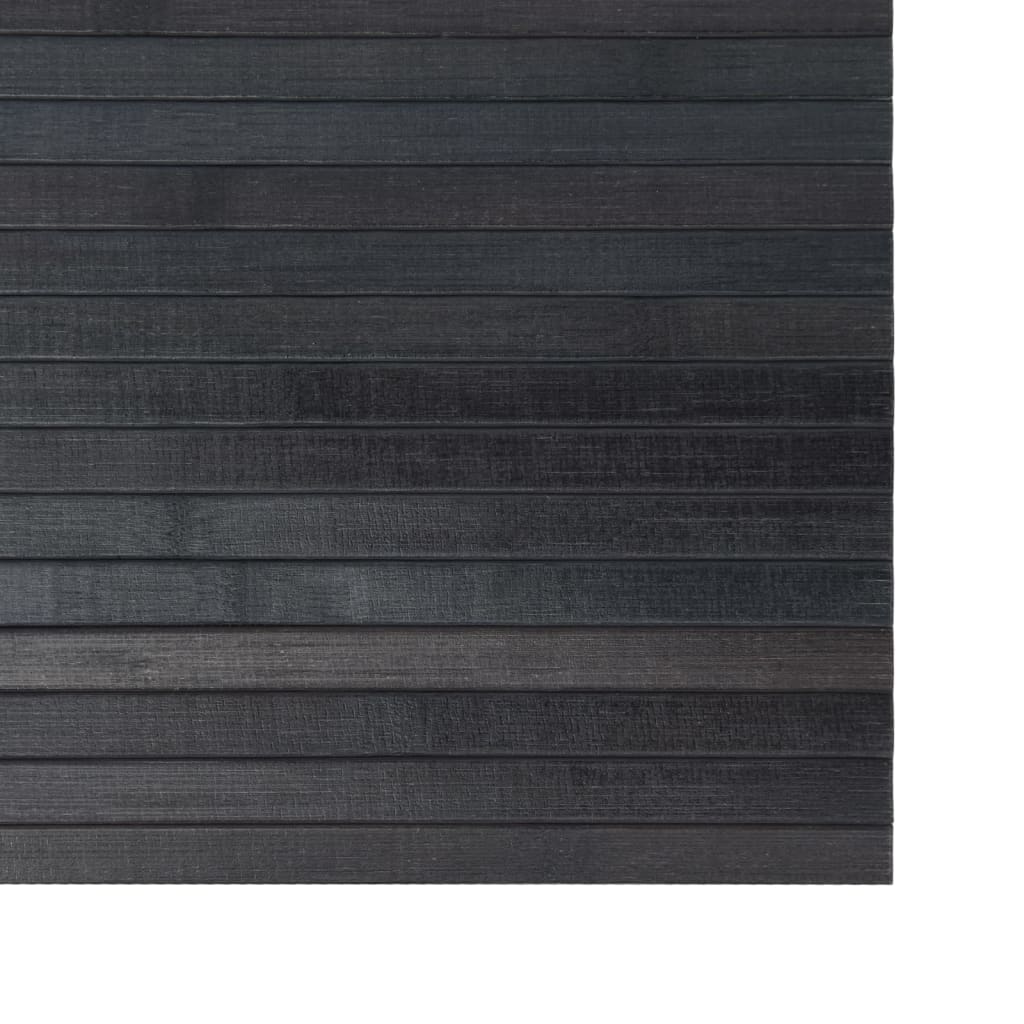 gulvtæppe 70x300 cm rektangulær bambus grå