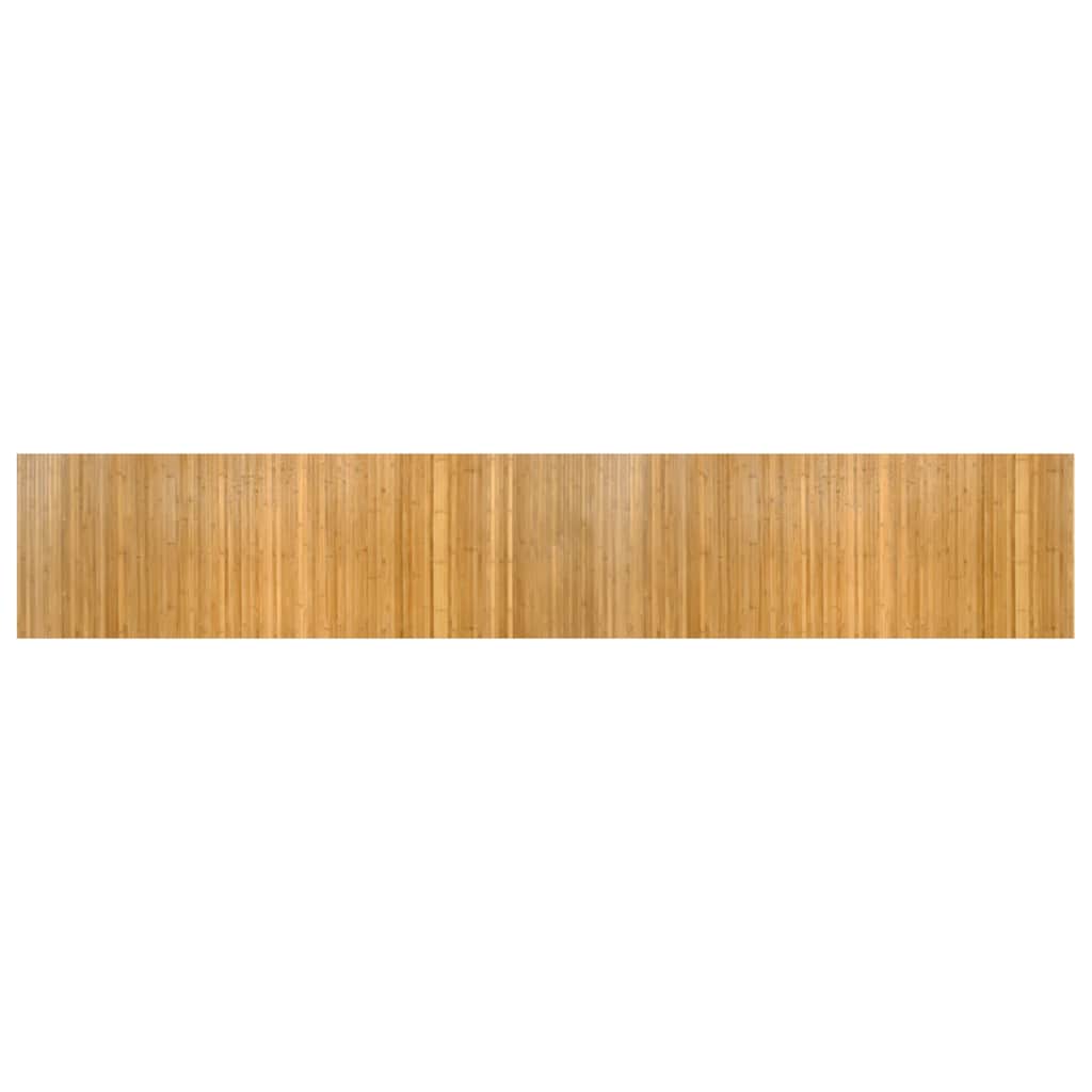 gulvtæppe 70x400 cm rektangulær bambus naturfarvet