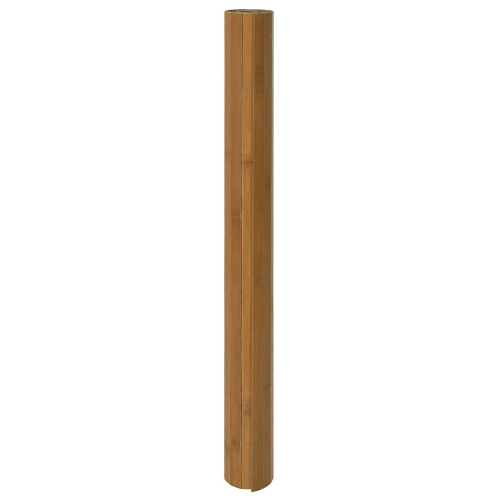 gulvtæppe 70x400 cm rektangulær bambus brun