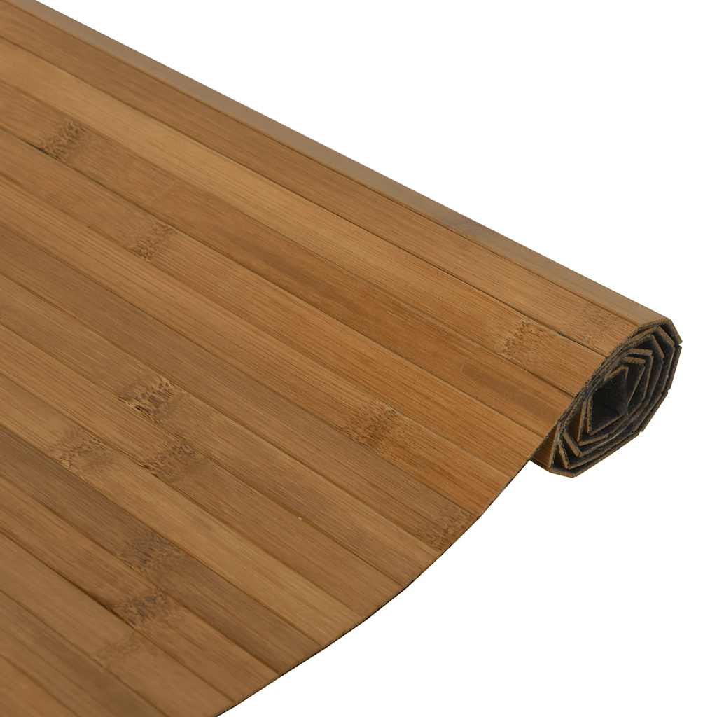 gulvtæppe 70x400 cm rektangulær bambus brun