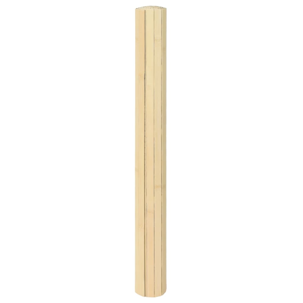 gulvtæppe 70x400 cm rektangulær bambus lys naturfarvet