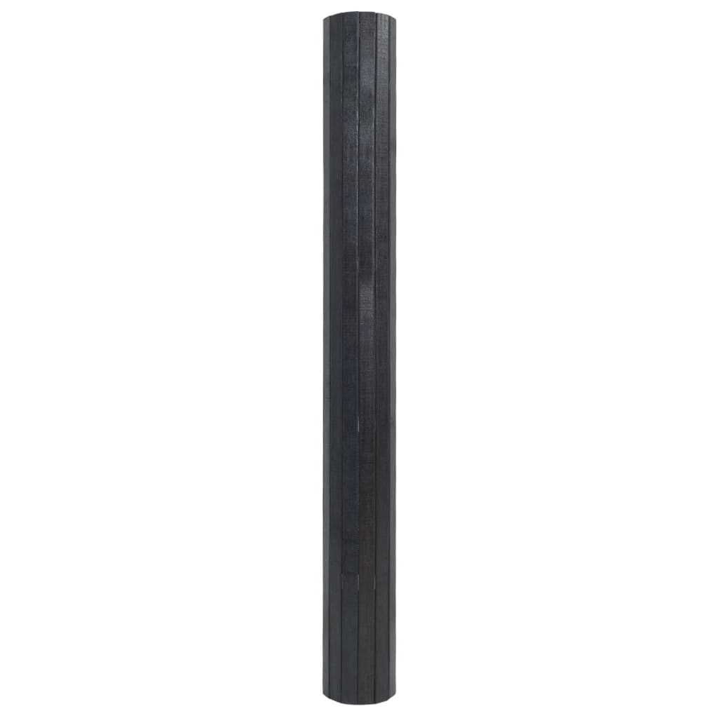 gulvtæppe 70x500 cm rektangulær bambus grå