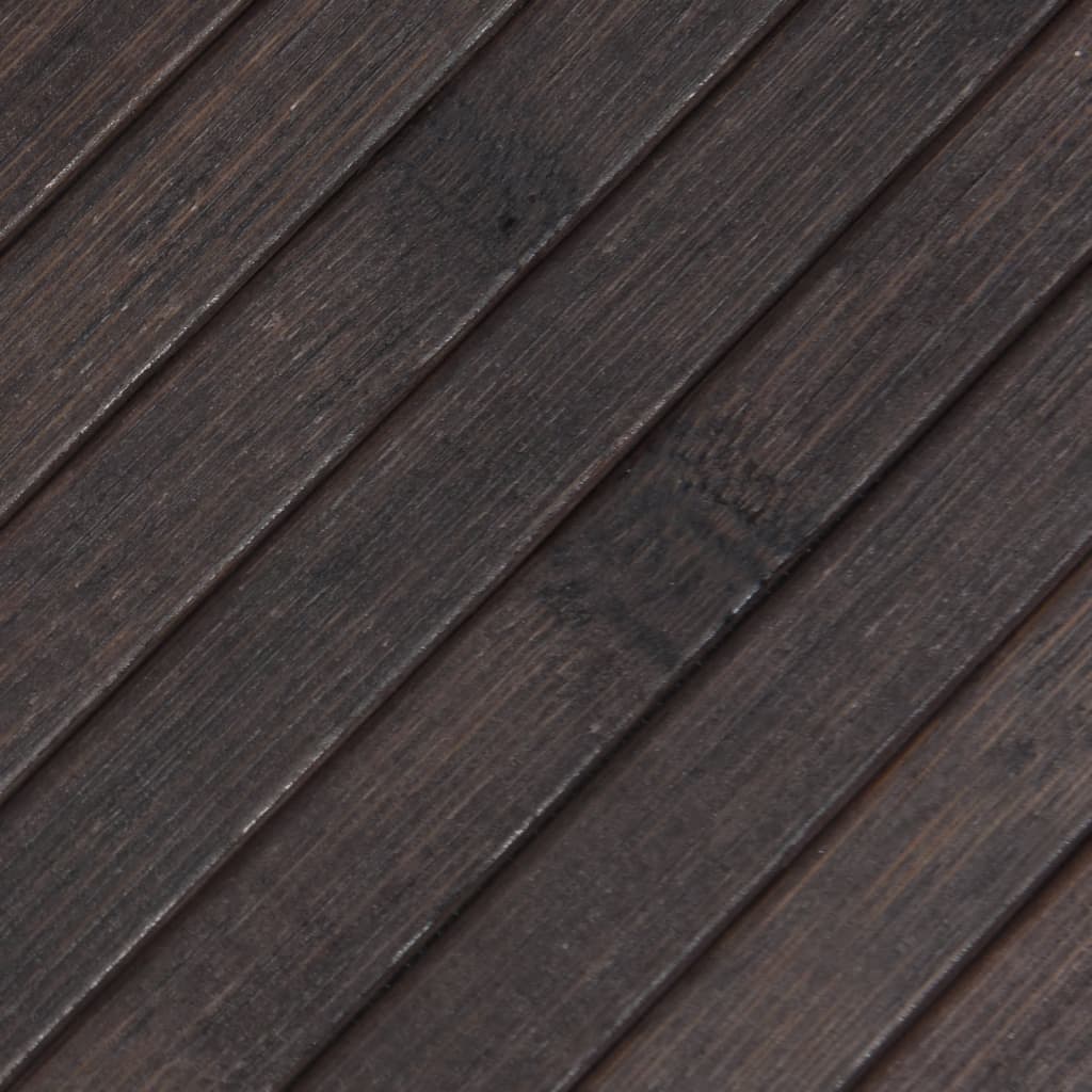 gulvtæppe 70x500 cm rektangulær bambus mørkebrun