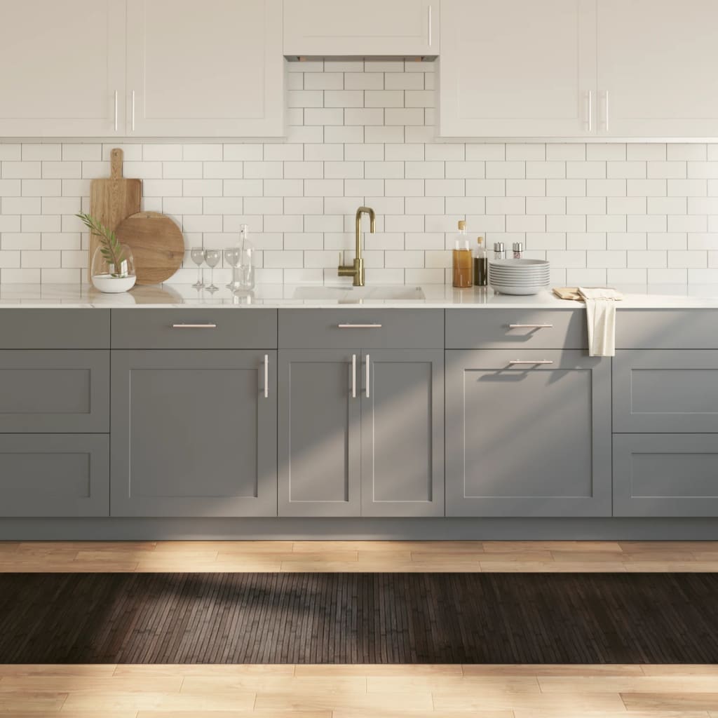 gulvtæppe 70x500 cm rektangulær bambus mørkebrun