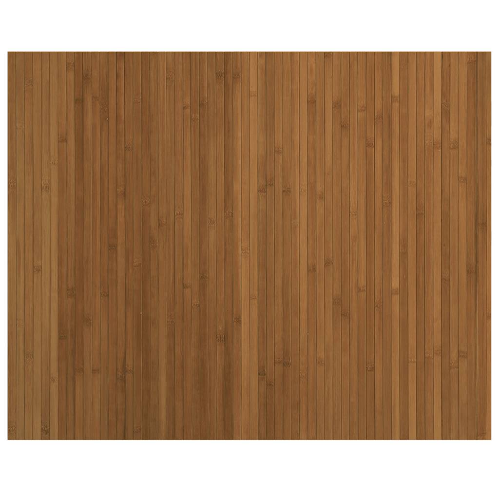 gulvtæppe 80x100 cm rektangulær bambus brun
