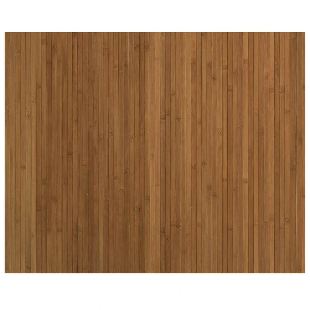 gulvtæppe 80x100 cm rektangulær bambus brun