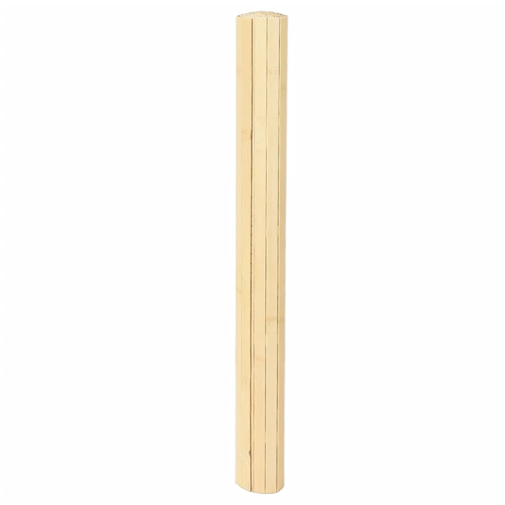 gulvtæppe 80x400 cm rektangulær bambus lys naturfarvet