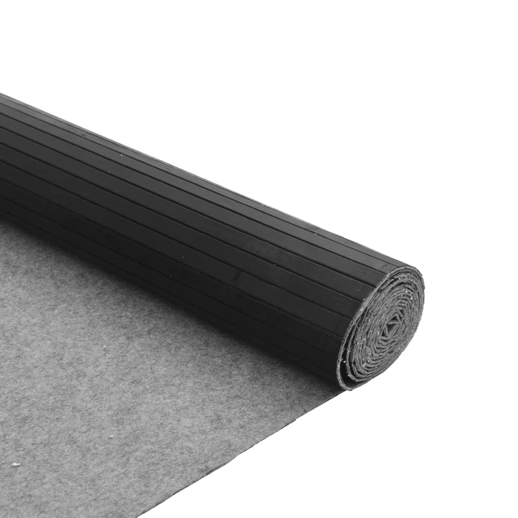 gulvtæppe 80x400 cm rektangulær bambus grå