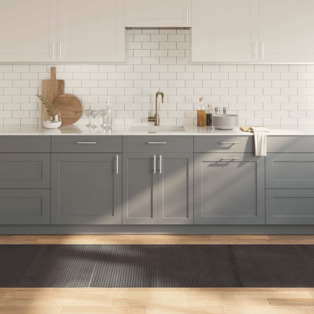 gulvtæppe 80x500 cm rektangulær bambus mørkebrun