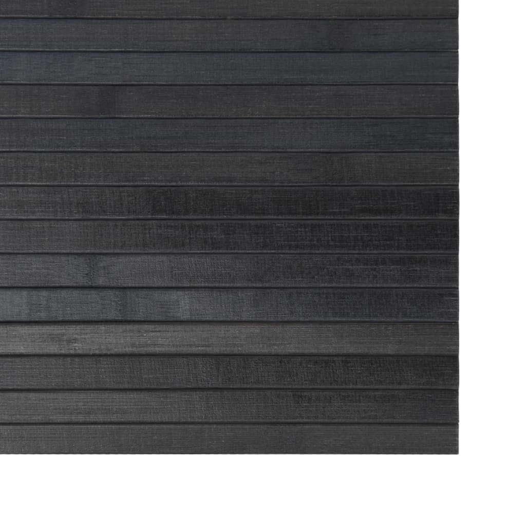 gulvtæppe 100x100 cm rektangulær bambus grå