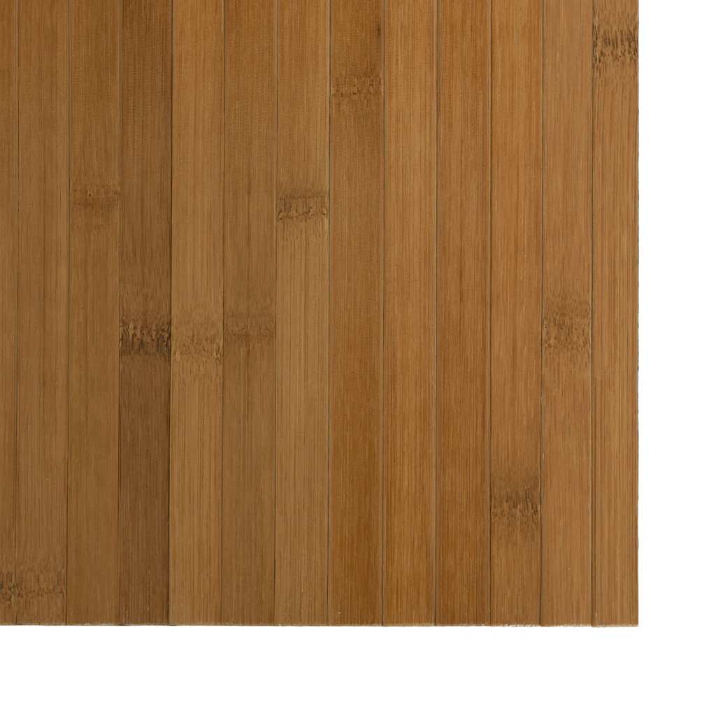 gulvtæppe 100x200 cm rektangulær bambus brun